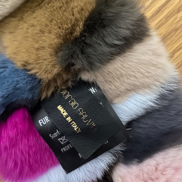Giorgio Salvini multi color fur scarf - Picture 2 of 4